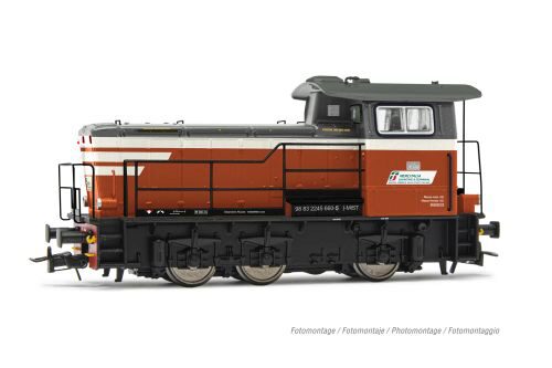 Rivarossi HR2932S Mercitalia S&amp T Dieselrangierlokomotive BR 245  rot/dunkelgrau mit weissen Streifen Ep.VI  DCS